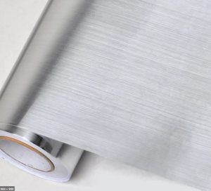 მეტალიზირებული სტიკერი ვერცხლი ფხაჭი 1.22მ