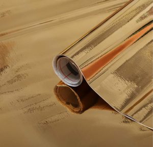 მეტალიზირებული სტიკერი ოქრო სარკე 1.22მ