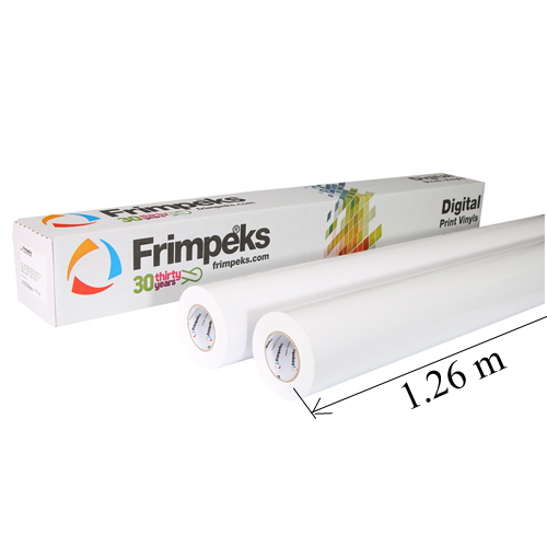 Frimpeks საბეჭდი სტიკერი მატი (100micron.) 1.26mx50m