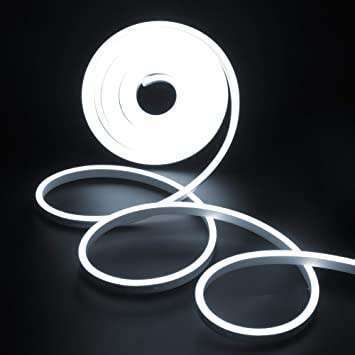 რეზინის ნეონი თეთრი 8მმ (1 მეტრი) || Rubber neon white (1 meter) (კოპირება)