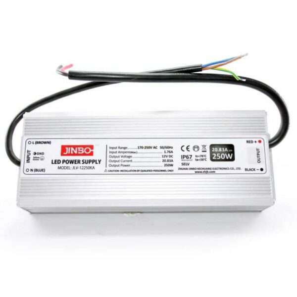 B250.jpg დახურული ტრანსფორმატორი 12v 250w 21A || Enclosed Power Supllies 12v 250w 21A
