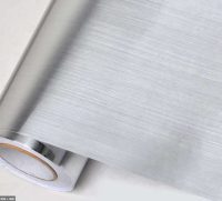 მეტალიზირებული სტიკერი ვერცხლი ფხაჭი 1.22მ || Metallic sticker silver foil 1.22m