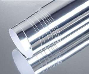 მეტალიზირებული სტიკერი ვერცხლი სარკე 1.22მ || Metallic Sticker Silver Mirror 1.22m