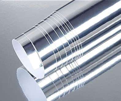 მეტალიზირებული სტიკერი ვერცხლი სარკე 1.22მ || Metallic Sticker Silver Mirror 1.22m
