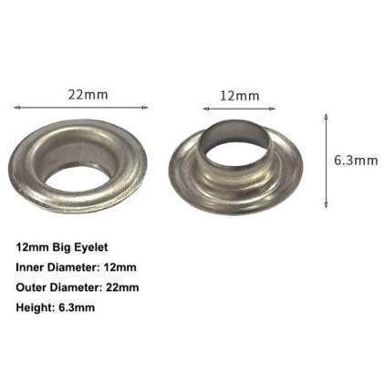 ლუვერსი 12mm 1000ცალი || Luvers 12mm 1000pcs