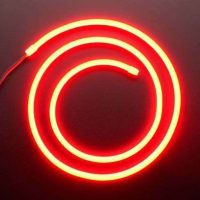 რეზინის ნეონი წითელი 6მმ (1 მეტრი) || Rubber neon red (1 meter)