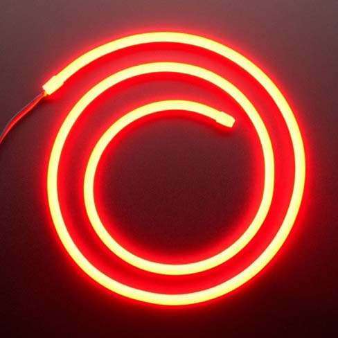 რეზინის ნეონი წითელი 8მმ (1 მეტრი) || Rubber neon red (1 meter)